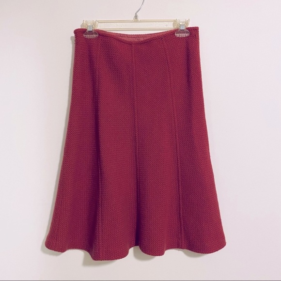 Y2K Fuschia Wool Dress Skirt - Picture 1 of 6